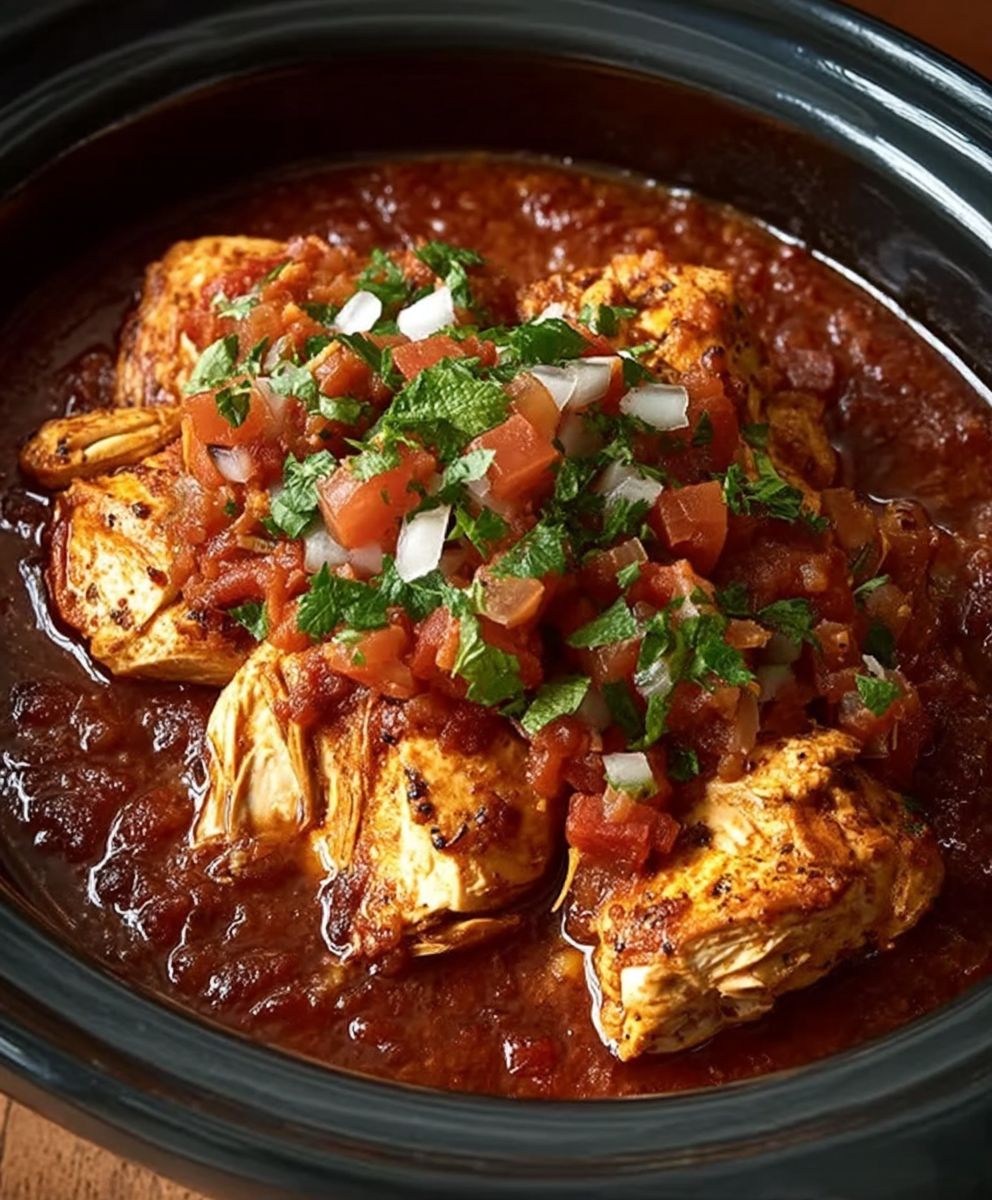 Crockpot Salsa Chicken