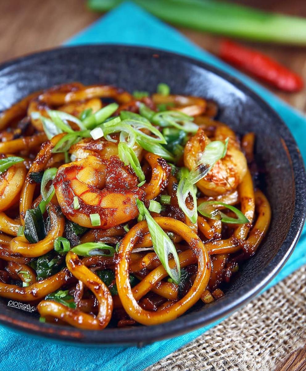 Yaki Udon with Shrimp