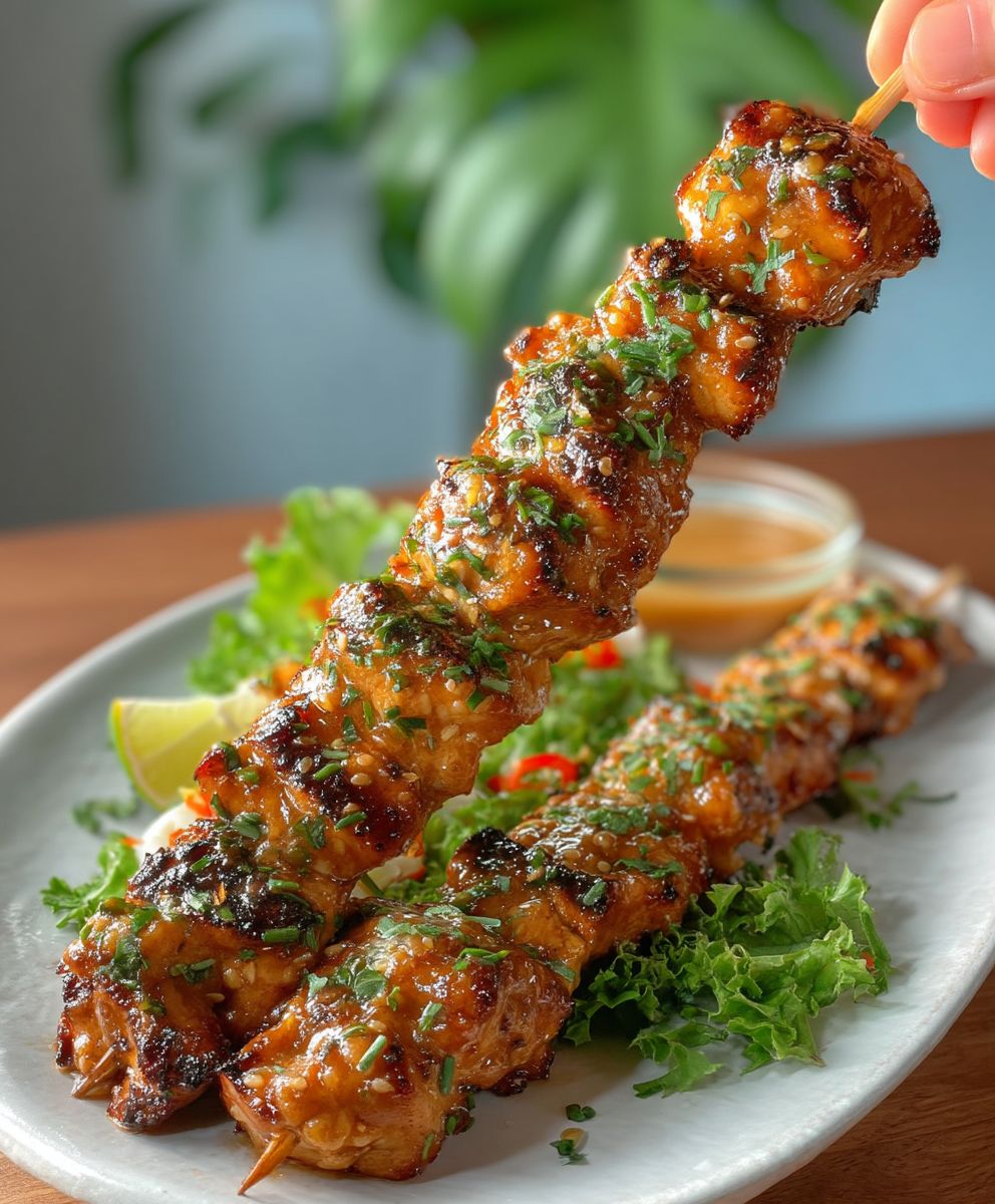 Bang Bang Chicken Skewers
