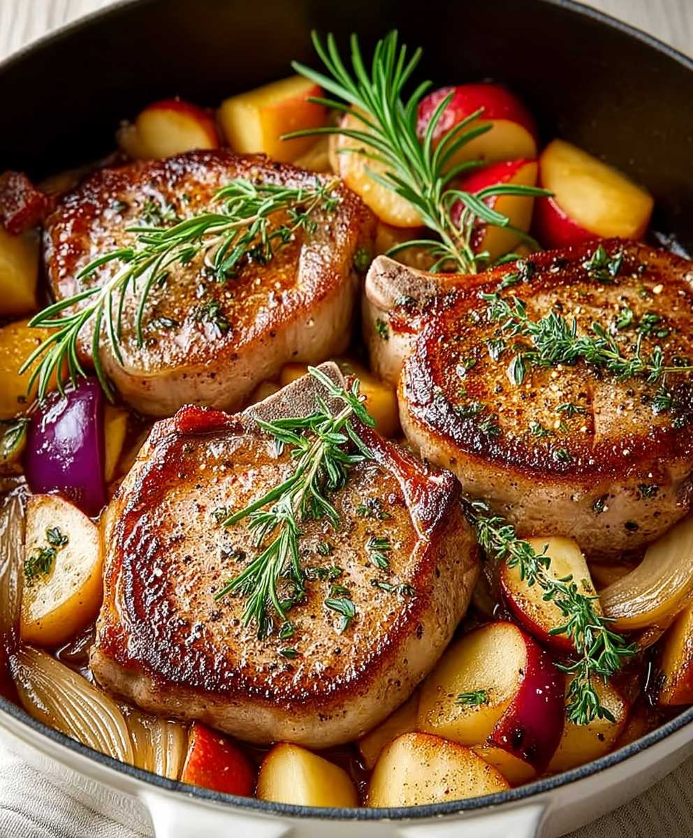 Pork Chops Apples Onions