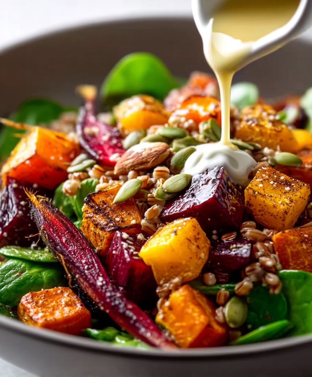 Farro Salad Root Vegetables