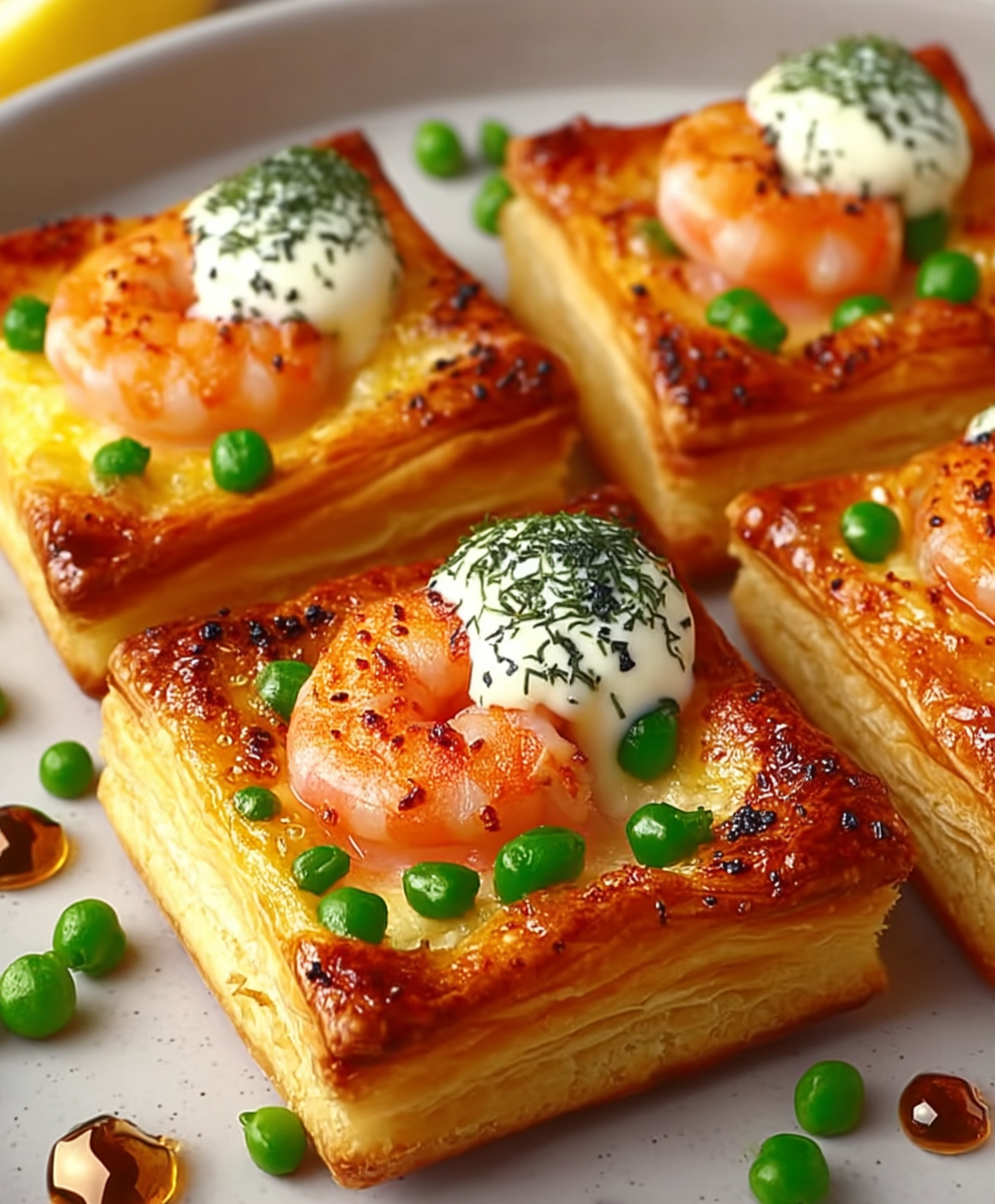 Cheesy Shrimp Appetizer Squares