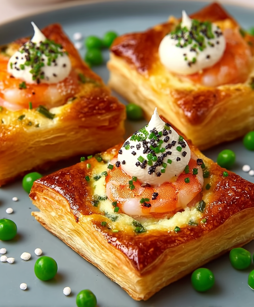 Cheesy Shrimp Appetizer Squares
