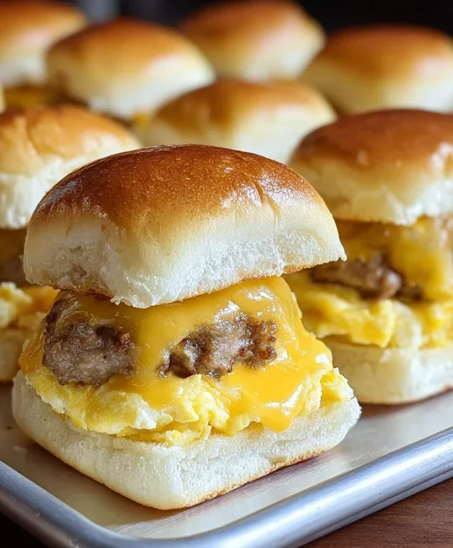 Sausage Egg and Cheese Breakfast Sliders