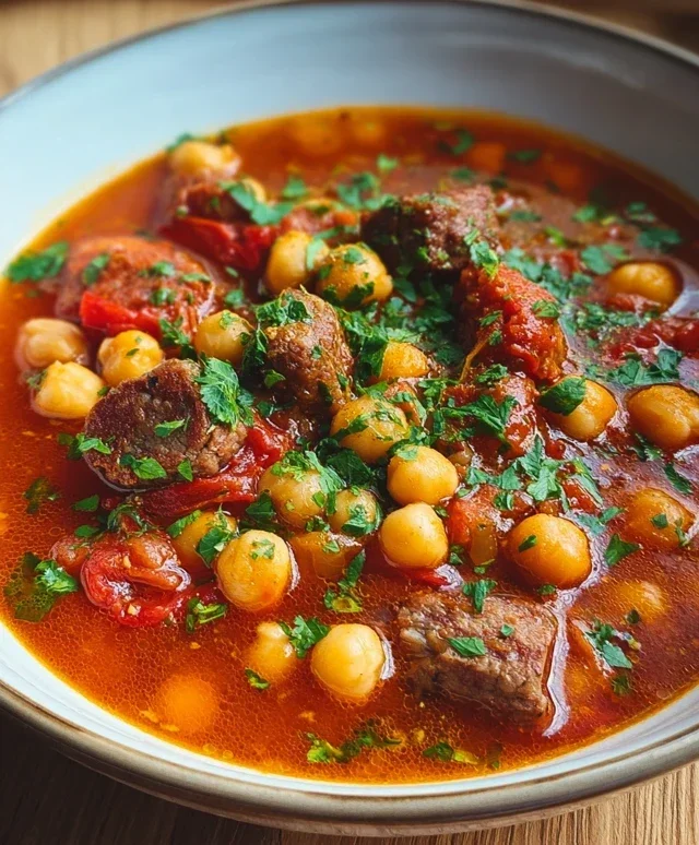 Beef Beef Chorizo Chickpea Stew