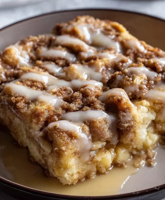 Apple Crisp Cinnamon Roll Casserole