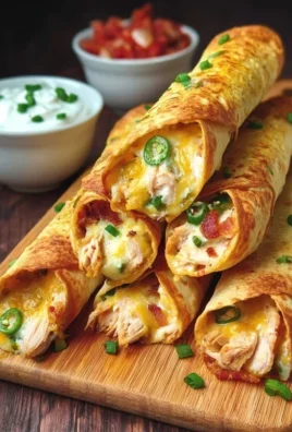Jalapeno Popper Chicken Taquitos