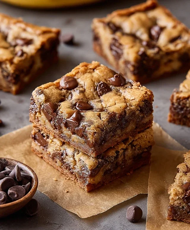 Banana Chocolate Chip Cookie Bars