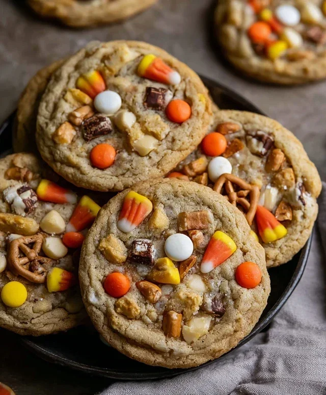 Candy Corn Trail Mix Cookies