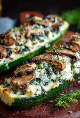 Spinach, Mushroom, and Ricotta Stuffed Zucchini Boats Recipe