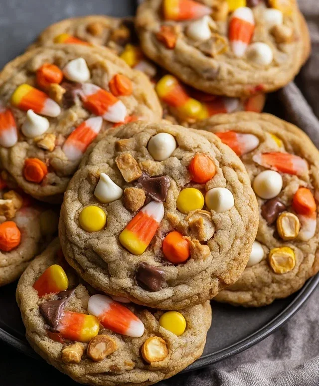 Candy Corn Trail Mix Cookies