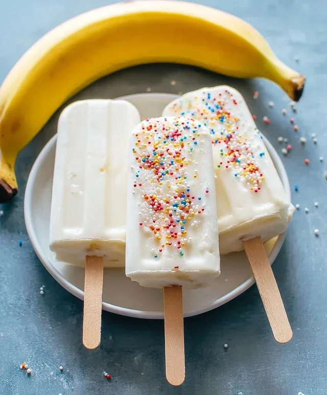 Frozen Banana Yogurt Pops