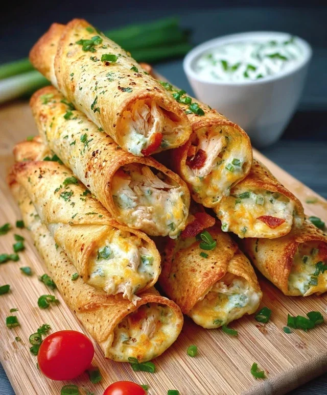 Jalapeno Popper Chicken Taquitos