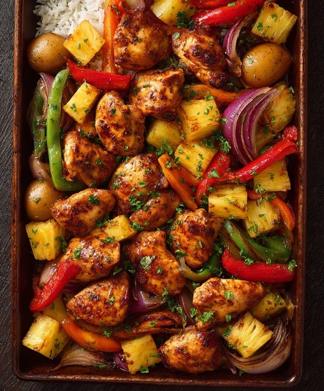Hawaiian Chicken Sheet Pan
