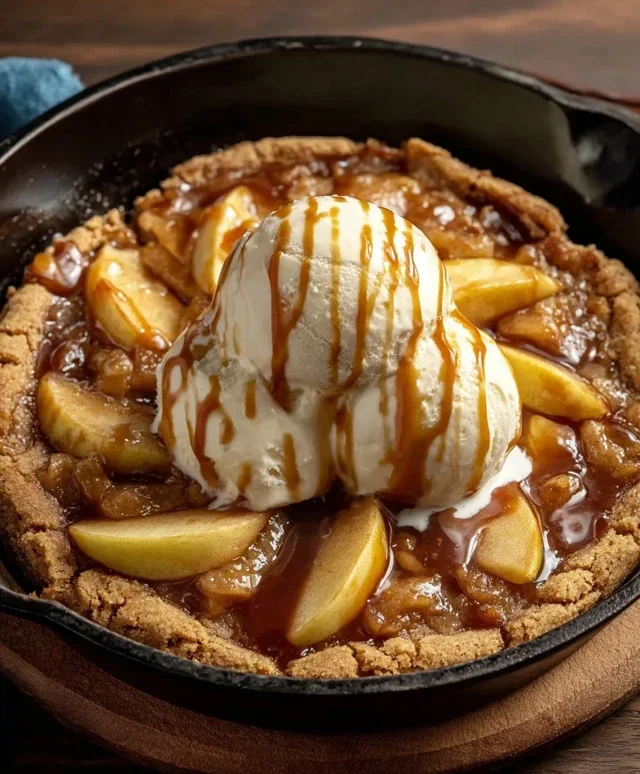 Caramel Apple Cookie Skillet