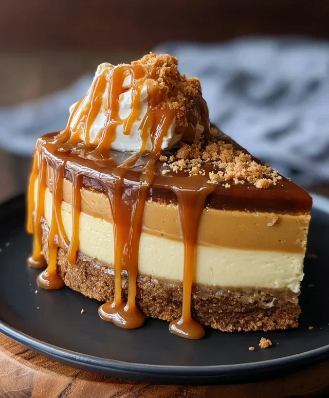 Cookie Butter Caramel Cheesecake